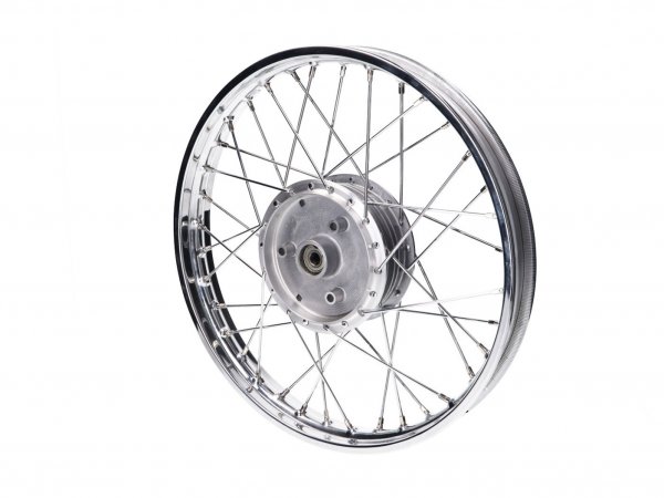 spoke wheel 1.60 x 16 inch chromed steel -101 OCTANE- for Simson KR51/1, KR51/2 Schwalbe, S50, S51, S53, S70, S83, SR4-1 Spatz, SR4-2 Star, SR4-3 Sperber, SR4-4 Habicht, Duo