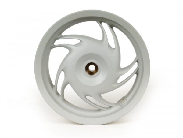 Wheel rim, rear, drum brake -PIAGGIO 3.00-12 inch- Piaggio Fly 50 (RP8C52100, RP8C52300), Fly 125 (RP8M77110, RP8M79100)- silver