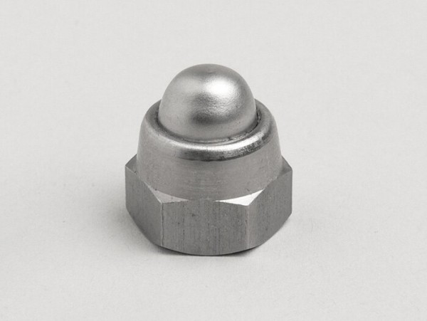 Domed cap nut -DIN 986- M8 x 1.25, SW=14 (used for brake drum Lambretta LI, LIS, SX, TV, DL, GP, J, Lui) - stainless steel