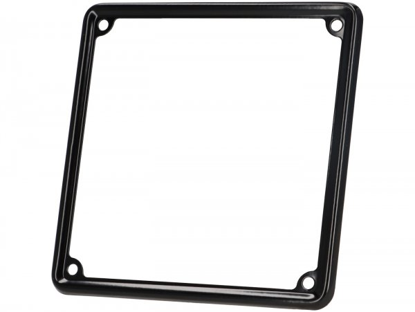 Decorative frame for licence plate/number plate -PREMIUM- 170x170mm - english + old italian version - black
