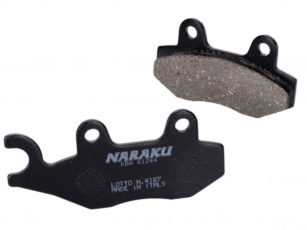 Plaquettes de frein -NARAKU- bio pour Kymco, Yamaha, Hyosung
