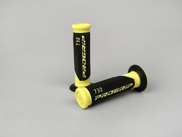 Pair of grips -PROGRIP 732 Gel Touch Ø=22/24mm- yellow