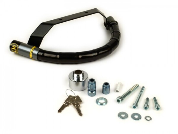 Steering lock -CLM Chic- Vespa GT125, GT200, GTL125, GTL200, GTS125, GTS250, GTS300, GTV125, GTV250, GTV300 - anti-theft, mounting on handlebar