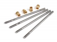 Stud bolt set -FABBRI RACING- M7 x 160mm, high-strength steel, rolled thread, spanner flat 6mm incl. brass nut set- used for cylinder Vespa V90, PV125, ET3, PK80, PK125 (for crankshaft stroke=54mm)