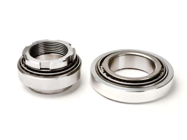 Steering set -BGM PRO, tapered roller bearing- Piaggio, Gilera, Vespa - upper + lower complete set (4 parts) - Vespa V50, 50N, PV, ​ET3, ​PK, PX, T5, Cosa, Rally, Sprint, Super, GS160, SS180