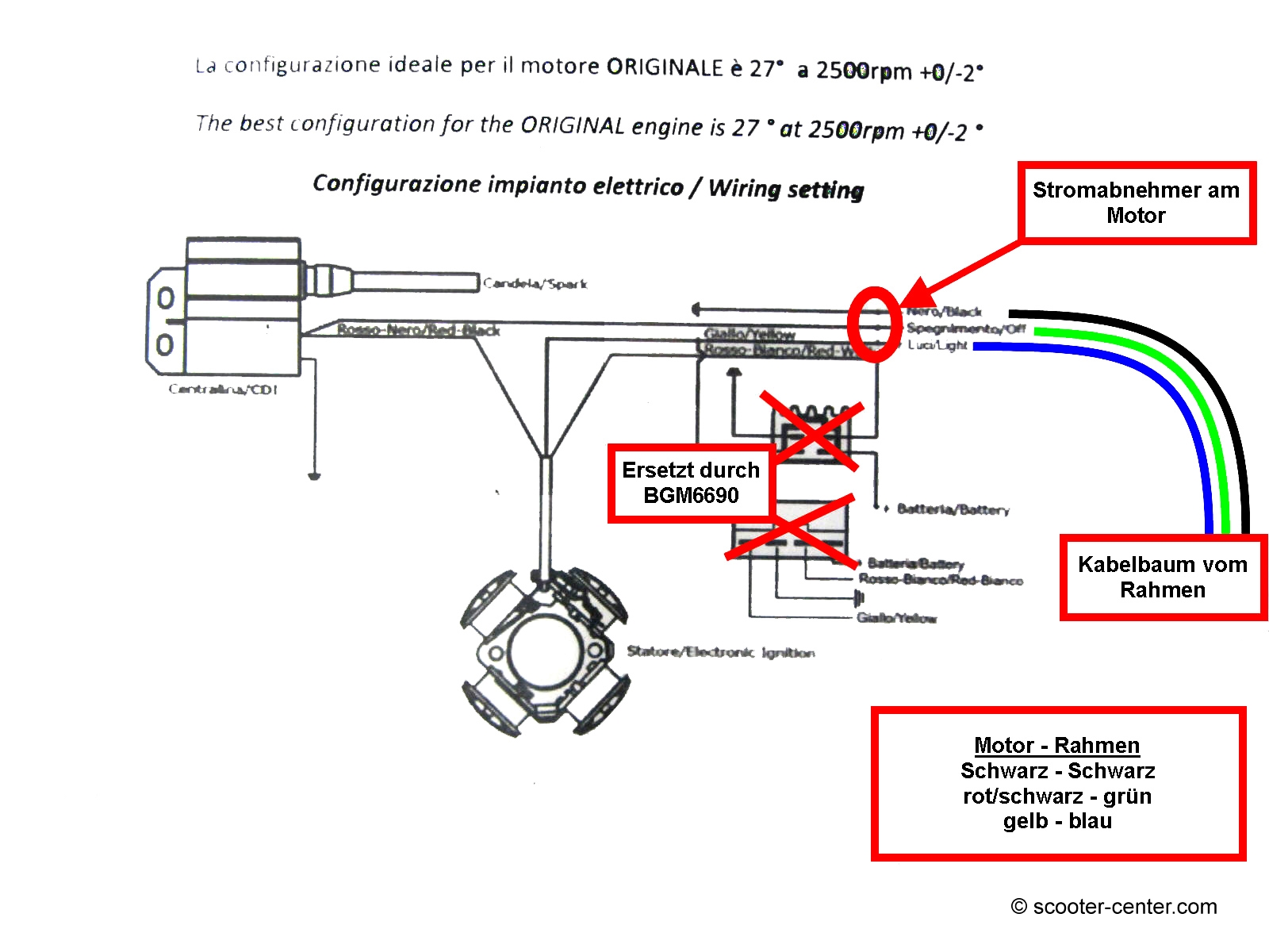 Accensione -PINASCO Flytech- Vespa Wideframe V15-33, VM ... vn alternator wiring diagram 