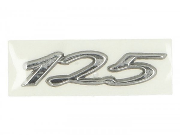 Schriftzug Gepäckfach "125" -PIAGGIO- Vespa GTS 125 - selbstklebend