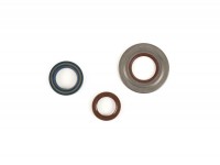 Engine oil seal set -CORTECO FPM metal (brown)- Vespa PX80, PX125, PX150, PX200 EFL, T5 125cc, Cosa - rear hub oil seal 27x42x10mm (internal)