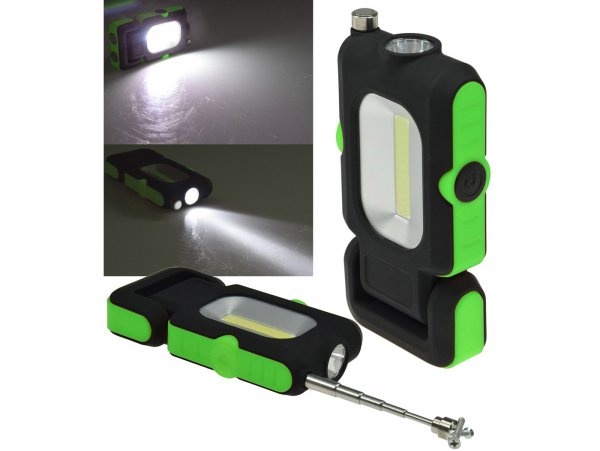 Taschenlampe - Inspektionsleuchte -CHILITEC cob LED mit Magnetfuß, 220lm- 60x125x24mm