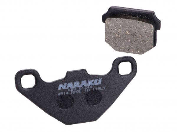 brake pads -NARAKU- organic for Aprilia, Hyosung, Peugeot, Derbi, Piaggio, TGB