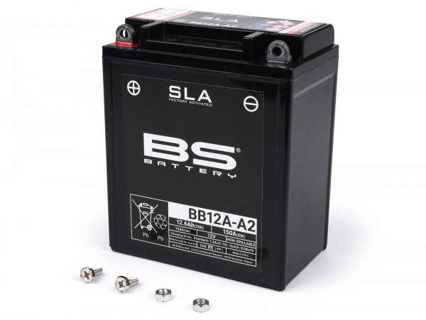 Batterie (SLA/gel), sans entretien -BS BATTERY BB12A-A/B, 12N12A-4A-1, 12V 12Ah, 136x82x162mm