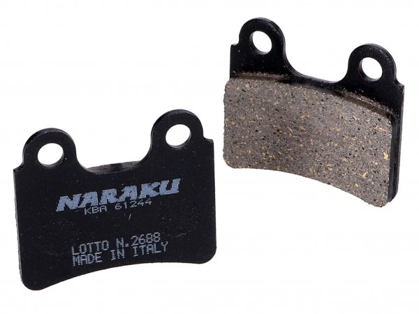 brake pads -NARAKU- organic for Italjet Jet-Set, Peugeot Elystar, Yamaha DT