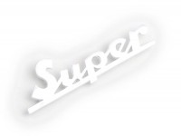 Badge legshield -OEM QUALITY- Vespa Super - Vespa Super 125 (since 1965), Vespa Super 150 (since 1965)