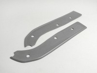 Pair of black mudguard/leg shield rubbers -LAMBRETTA- Lambretta LIS, SX, TV (series 3) - grey