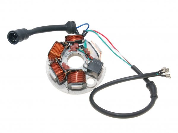 Allumage -101 OCTANE Baseplate- Vespa PK XL - 5 bobines, 6 câbles (fiche ronde à 3 broches) - pour véhicules sans batterie