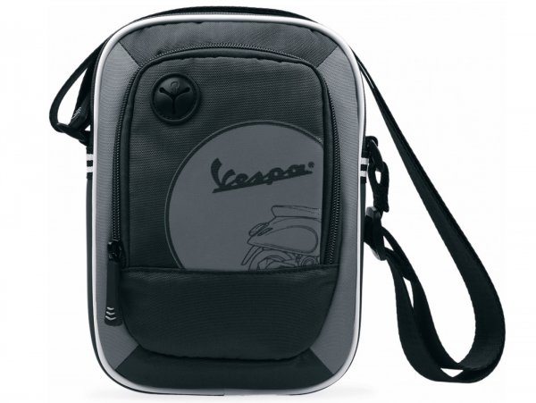 Shoulder bag -VESPA 16x5x23cm "Box"- black / grey
