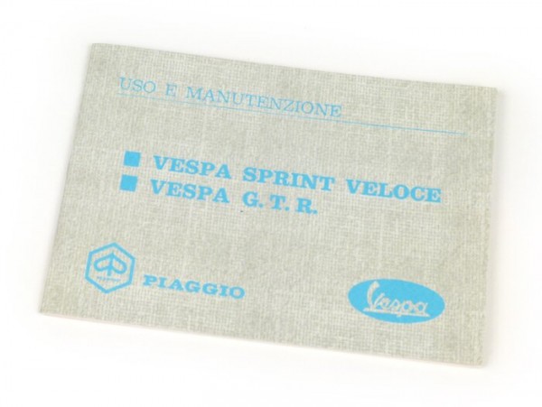 Owner's manual -VESPA- Vespa Sprint Veloce, GTR (1969)