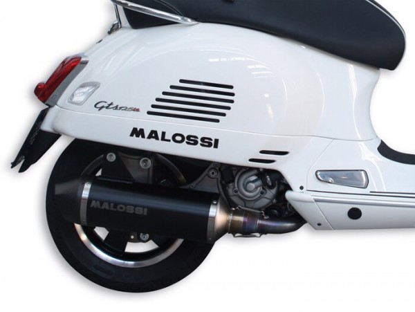 Exhaust -MALOSSI RX, Black Edition- Vespa GTL 200, GTS 125-300 ie Super, GTV 250-300 ie