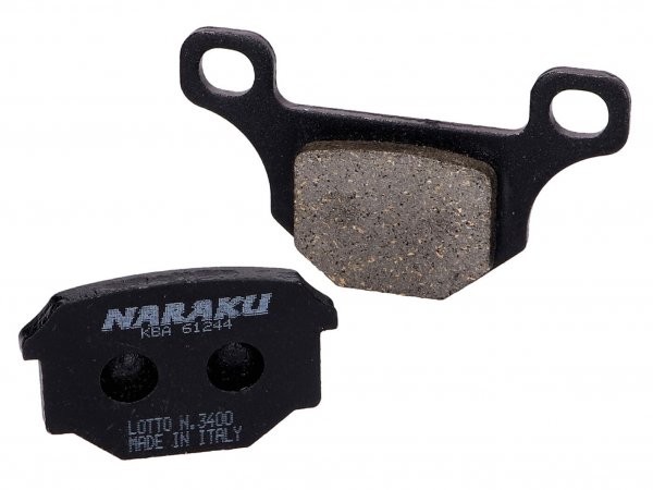Plaquettes de frein Naraku bio pour Aprilia RS4, Derbi GPR, Motorhispania RX, Pegasus R50X, Rieju MRT