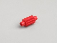Speedo drive -OEM QUALITY- Vespa 12 teeth, l=27mm, 2,7mm square, red (used in Vespa PK XL, XL2)