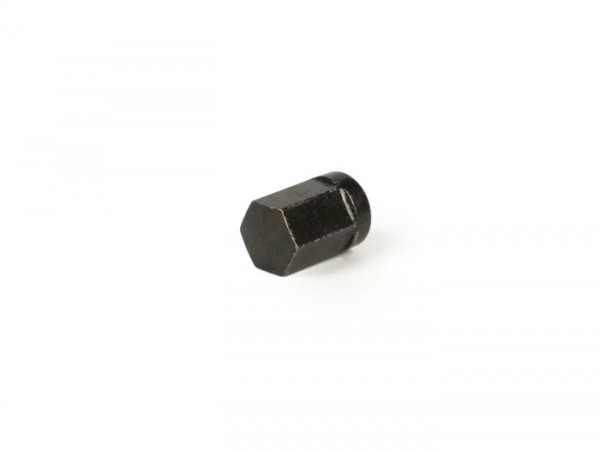 Hutmutter für Felge Schlauchlos -M8 x 1,25mm (10.9) mit 14mm Bund- Typ SIP - SW=12mm, H=19,3mm - schwarz