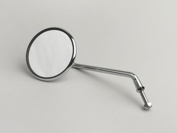 Mirror -CUPPINI w/o bracket- Vespa 160mm, Ø=100mm, M8x1,25mm, chrome - left hand side