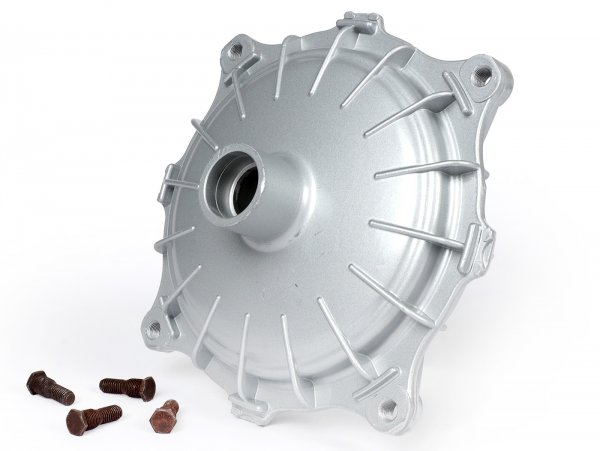 Bremstrommel vorne -UNI Auto- Lambretta LI (Serie 1-3), LIS, SX 150, TV (Serie 2), DL, GP - silbern lackiert