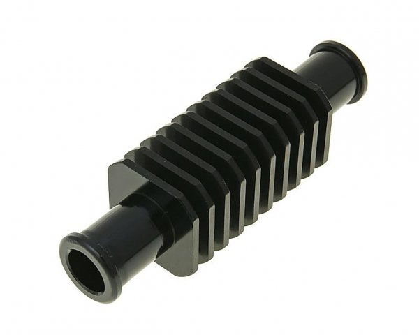 Durchlaufkühler / Minikühler -101 OCTANE- Aluminium schwarz (30x103mm) 17mm Schlauchanschluss