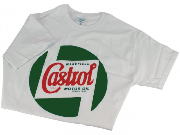 T-Shirt -CASTROL, Classic- bianco - XS