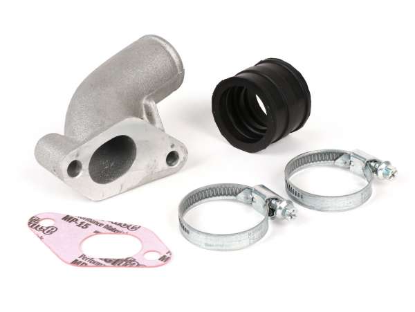 Intake manifold -POLINI rotary valve- Vespa PX80, PX125, PX150, PX200, Sprint, Rally180 (VSD1T), Rally200 (VSE1T) - CS=Ø34mm (carburetors Ø28-30mm - PHBH, VHSH, PWK28, TMX30, Smartcarb 26-28)