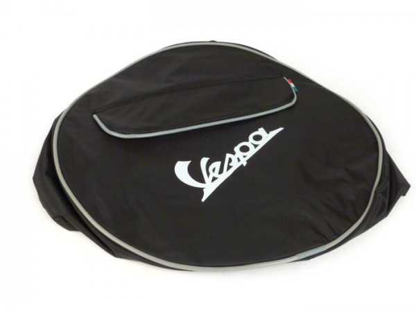 Spare wheel cover -OEM QUALITY- Vespa 2.75 - 9 - black, with pouch