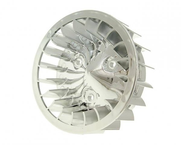 Turbine de ventilation chromée -101 OCTANE- pour Minarelli horizontal, Keeway, CPI, 1E40QMB