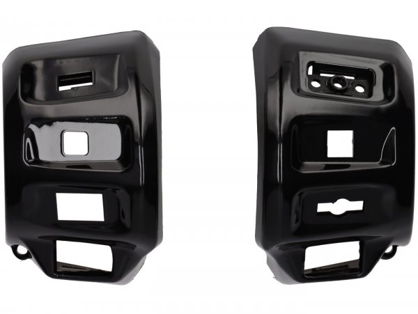 Lichtschalter- Blinkerschalter Gehäuse-Set -DMP- Vespa GTS 125-300 RST/Keyless 2023 - schwarz glänzend