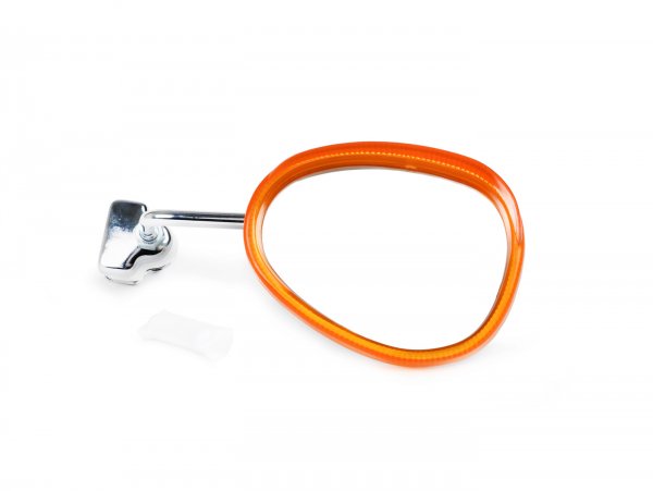 Mirror -BUMM Retro clip on- universal, White Orange - right hand side