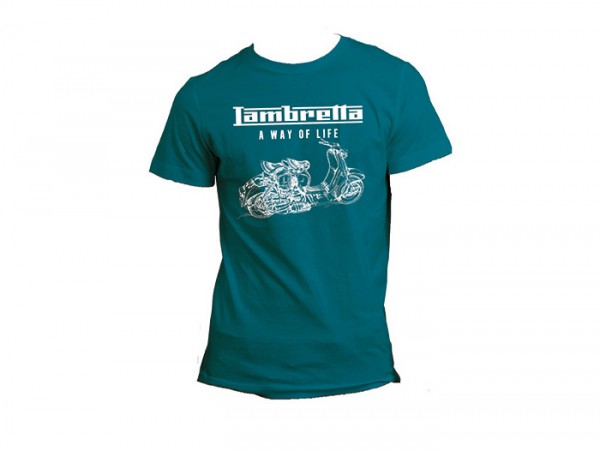 T-shirt -LAMBRETTA - A way of life- men - blue - XL