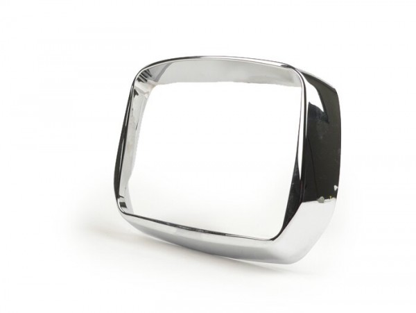 Headlight rim -DMP- Vespa S50, S125, S150 - chrome with visor