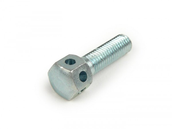 Screw for kickstart lever -OEM QUALITY M7 x 24mm mit 4mm shaft- Vespa Wideframe VM, VN, VL, VB, GS150 / GS3 (VS1T till VS5T) - with hole for wire locking