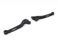 Pair of brake levers -BGM PRO Sport, short (130mm)- Vespa LX, LXV, S, Primavera 50-150, Sprint 50-150 - matt black