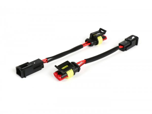 Kit câble adaptateur pour conversion clignotants -BGM PRO Crossover Update 2003-2013 => 2014- Vespa GTS 125-300 arrière - pour monter des clignotants des modèles à partir de 2014 sur les modèles jusqu'en 2014