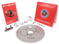 Rear hub back plate CNC Aluminium -CMD Little Kong- Vespa V50, 50N, PV125, ET3