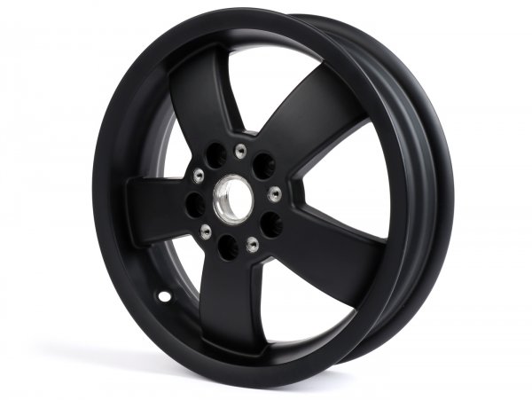Wheel rim -PIAGGIO Super Sport (2017-) - black matt, (3.00x12)inch - 5 spokes- Vespa GT, GTL, GTS, GTV 125-300cc - rear