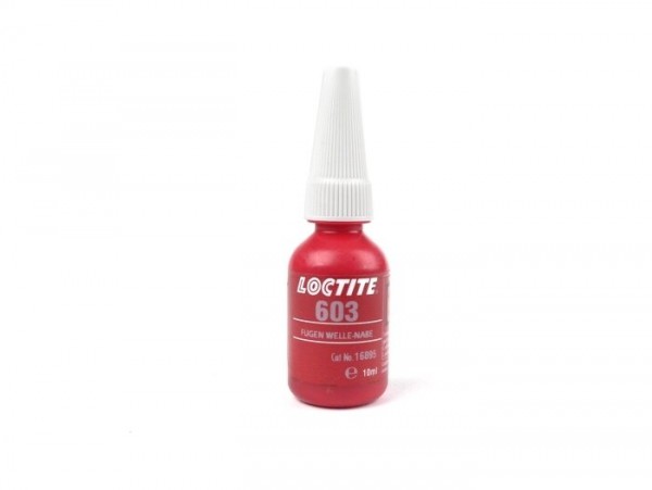 Retaining adhesive -LOCTITE 603 retaining compound- oil tolerant- 10ml - seals and secures cylindrical assemblies (like bearings and bushes)