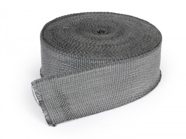 Exhaust insulating wrap -SILENT SPORT, Graphite- 15m x 50mm