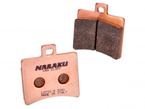 Plaquettes de frein -NARAKU- Sinter pour Aprilia SR50, Scarabeo, Baotian BT49QT
