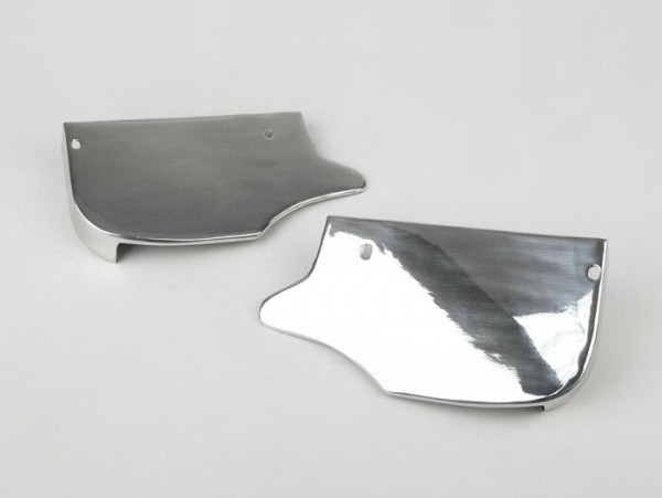 Foot board set rear -LAMBRETTA cutoff/curved- LI (series 3), LIS, SX, TV (series 3), DL, GP - stainless steel