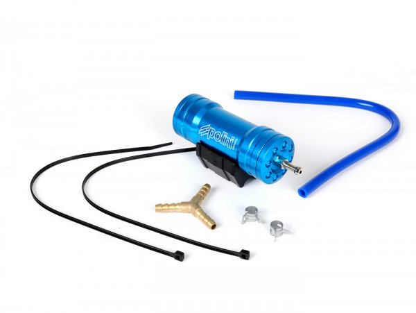 Fuel compensator boost bottle -POLINI- CNC blue