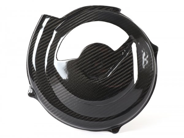 Cache ventilateur -TOMAS COMPOSITI, carbone véritable de course- Vespa V50, PV125, ET3
