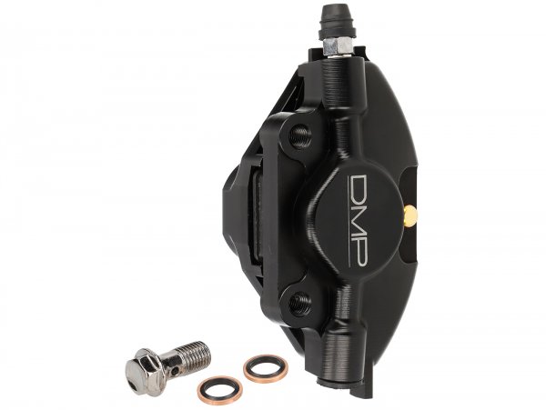 Front brake calliper -DMP CNC Ø30mm- Piaggio ZIP SP, ZIP 2000 - black anodised