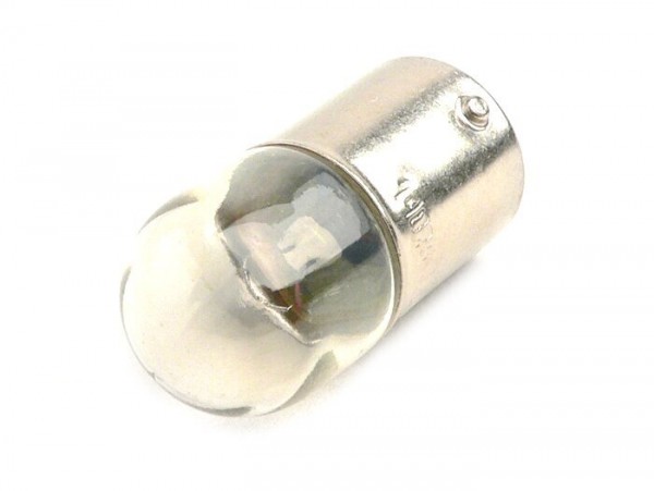 Light bulb -BA15s (pins straight) - 12V 10W - white