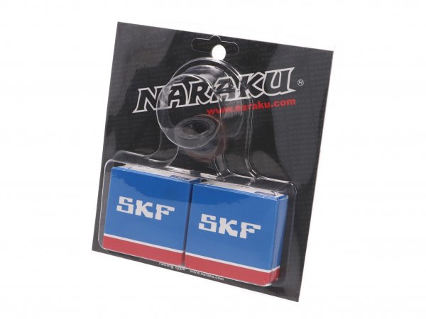 Kit roulements de vilebrequin -NARAKU- SKF à cage métallique pour Peugeot Euro 2 vertical